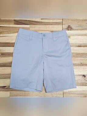 Under Armour Boys Light Gray Flat Front Performance Shorts